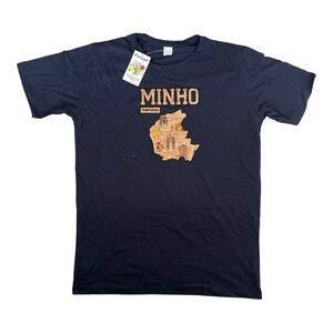 Portugal Minho Graphic T-Shirt Navy Blue XL New With Tags Travel Souvenir Tee